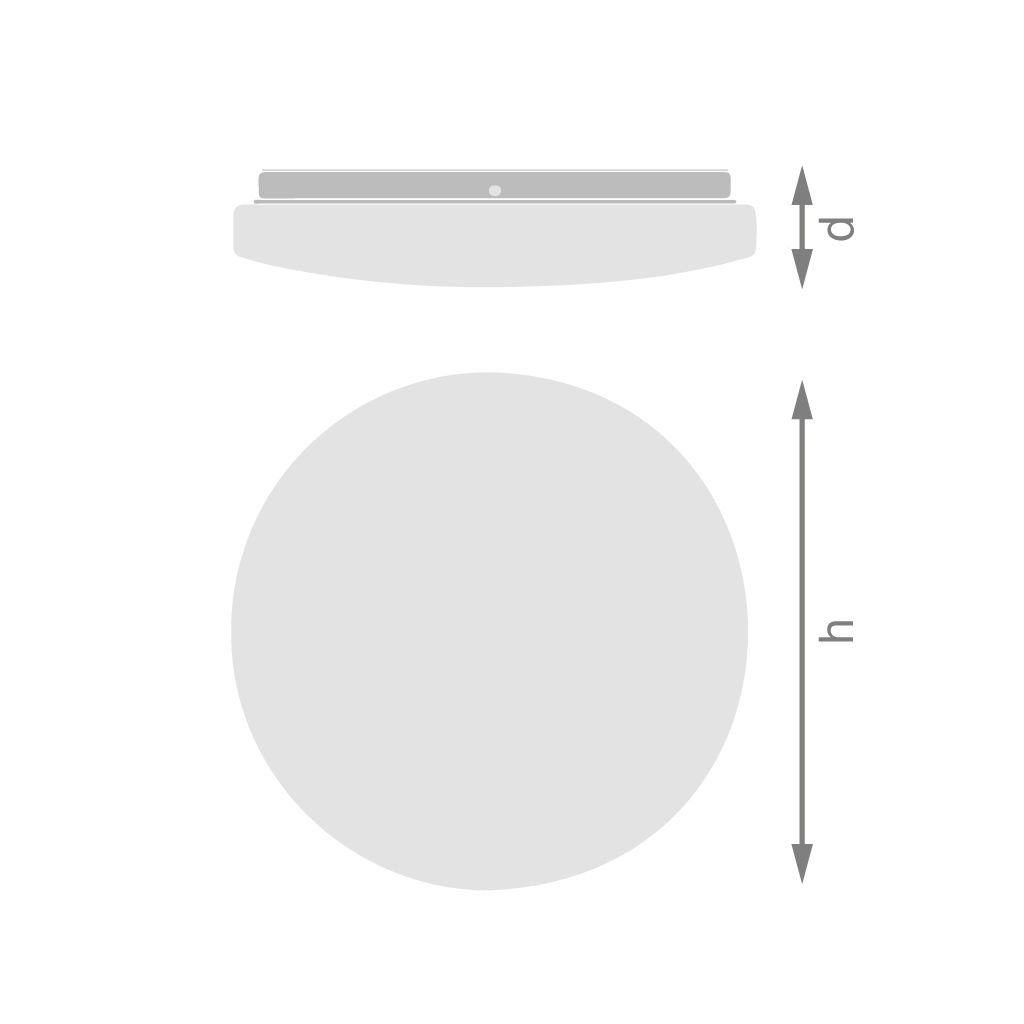 Ledvance Ceiling Round 24W 865 Ses Sensörlü Plafonyer-Tavan Armatürü IP44 4099854106118