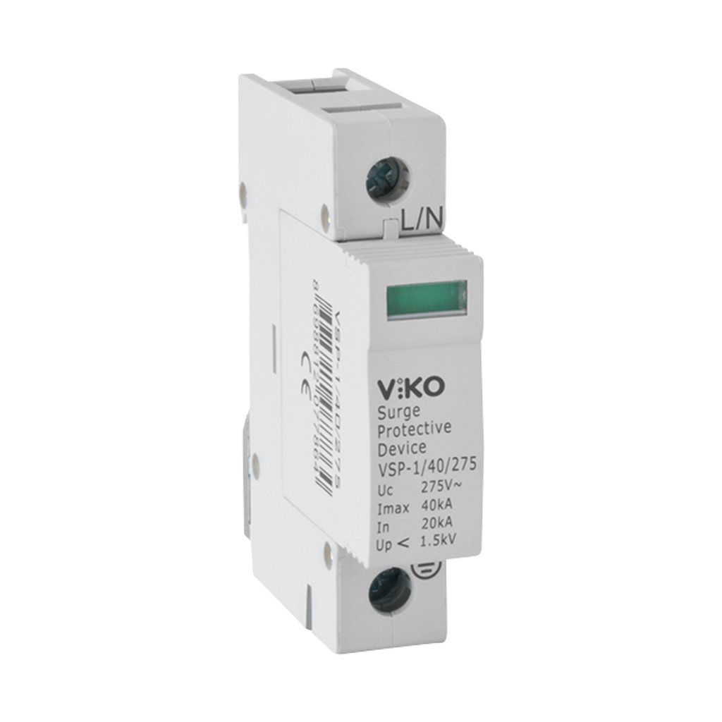 Viko Modüler Alçak Gerilim Parafudr C Sınıfı 40 Ka 275V Ac 4 Kutup VSP-4/40/C