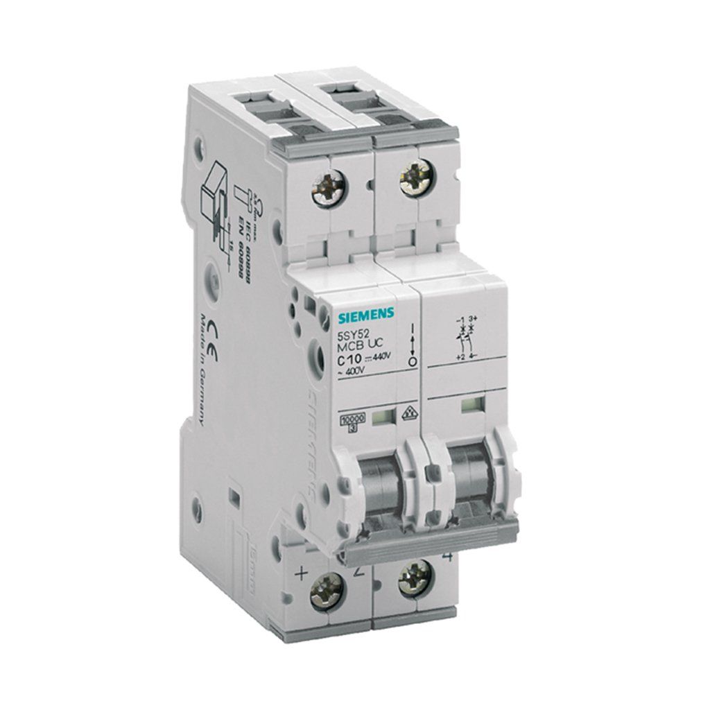 Siemens 5SY5210-7 2Fazlı C Tipi 10Ka/10Amp Anahtarlı Otomatik Sigorta