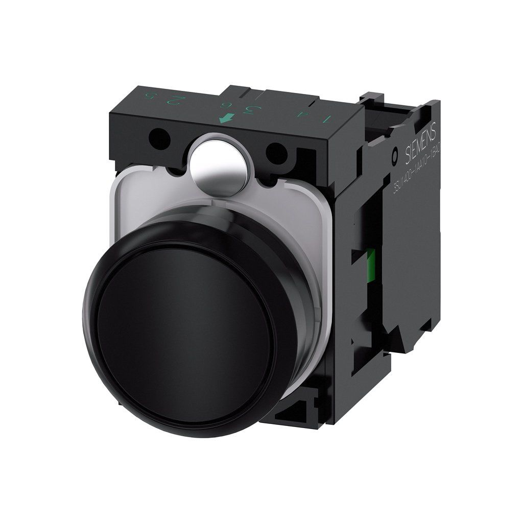 Siemens 3SU1100-0AB10-1BA0 Buton Komple Yay Dönüş Siyah 1 No