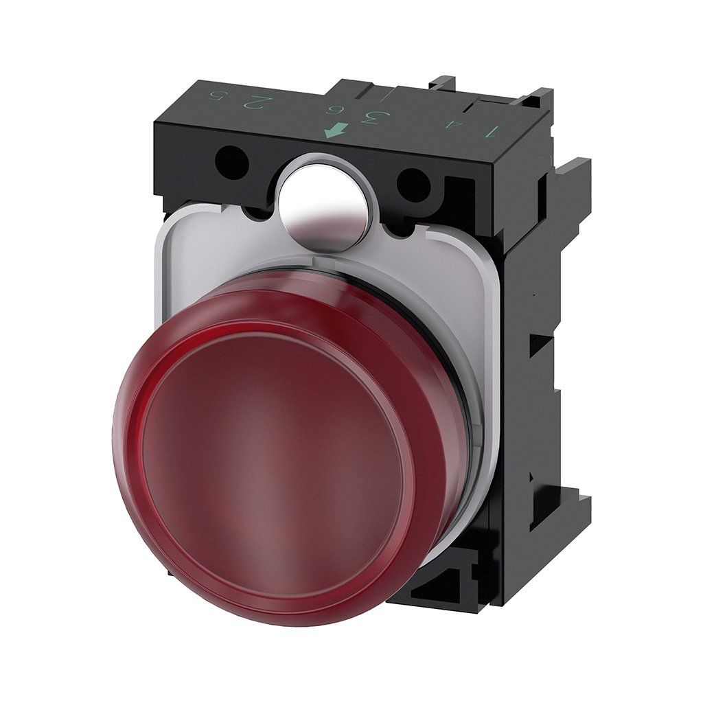 Siemens 3SU1106-6AA20-1AA0 Komple Sinyal Lamba 230V Ac Kırmızı