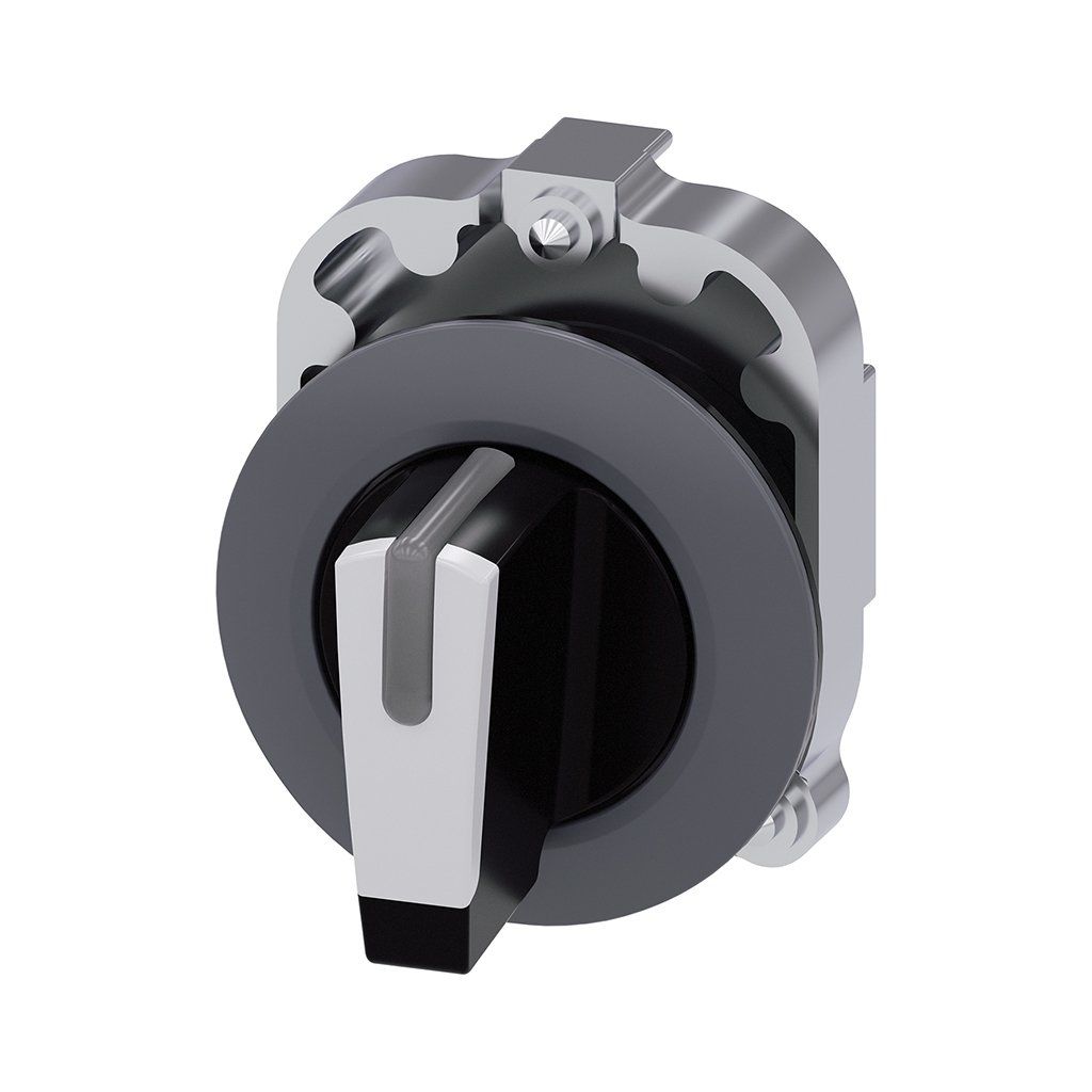 Siemens 3SU1062-2DL60-0AA0 Sirius Act Mat Metal Yassı Tip 30mm² 1-0-2 Pozisyonlu Işıklandırılabilir Kalıcı Mandal Buton Beyaz