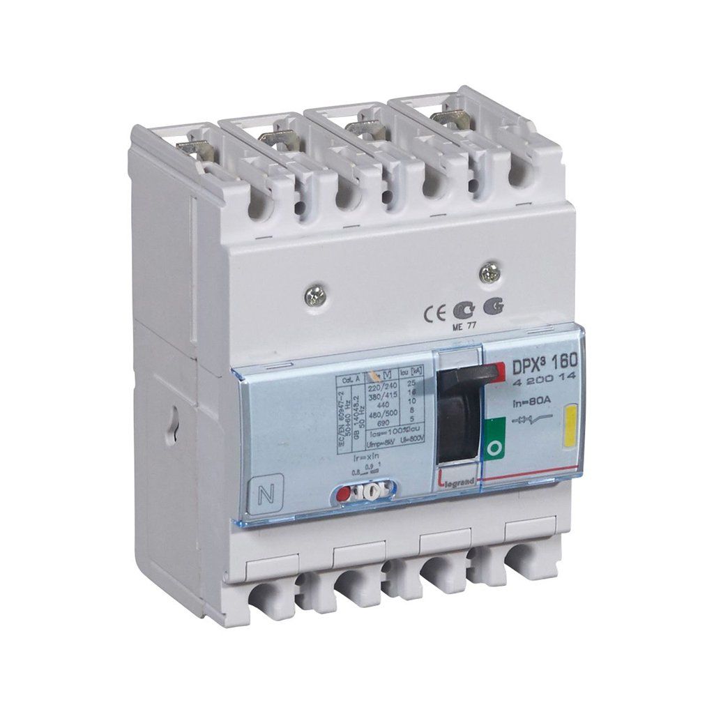 Legrand DPX3 Standart Tip 4x80Amper Kompakt Şalter 16Ka 420014