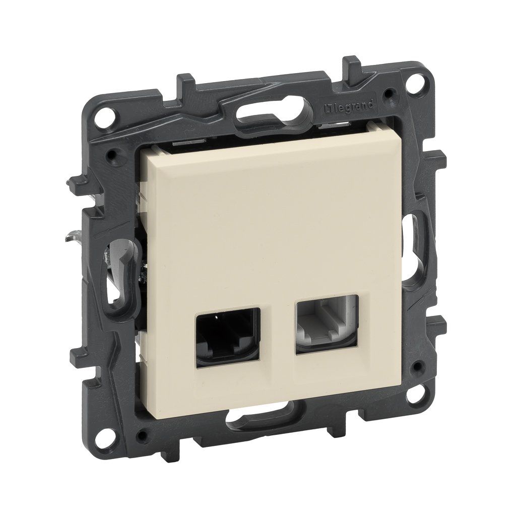 Legrand Raventi Krem Telefon Ve Data Prizi Rj11 + Rj45 Cat 5E Utp 768437
