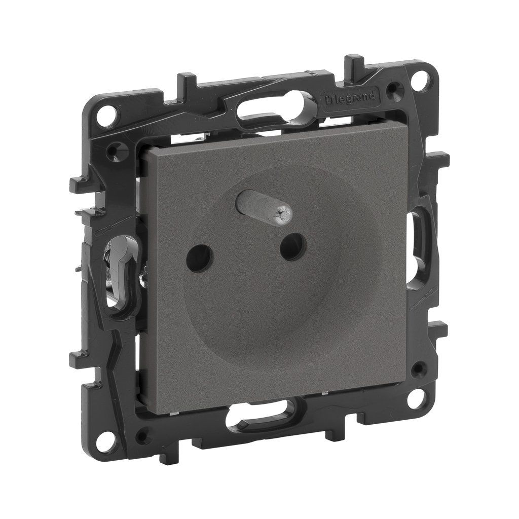 Legrand Raventi Titanyum Fransız Standardı Topraklı Priz (Ups) 768817
