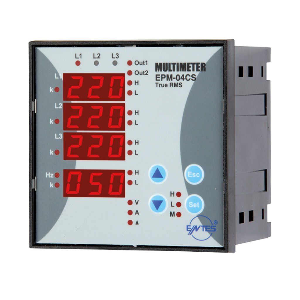 Entes EPM-04Cs-96 96x96 220Vac Elektronik Multimetre Ct-25 Li M1316